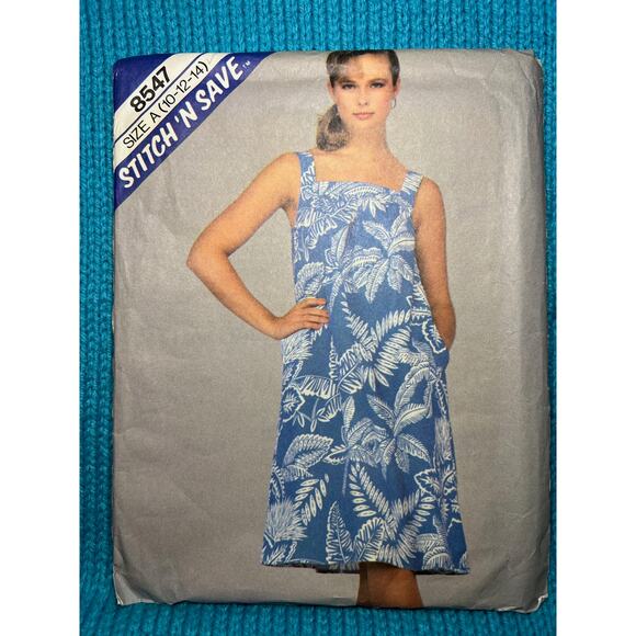 McCalls 8547 Sewing pattern apron dress tent dress size 10 12 14 - Picture 1 of 6